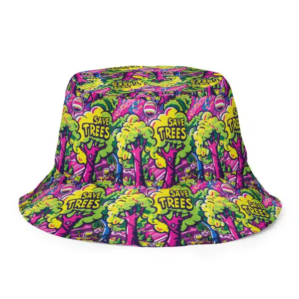 SAVE TREES... EAT THE RICH! - Reversible bucket hat