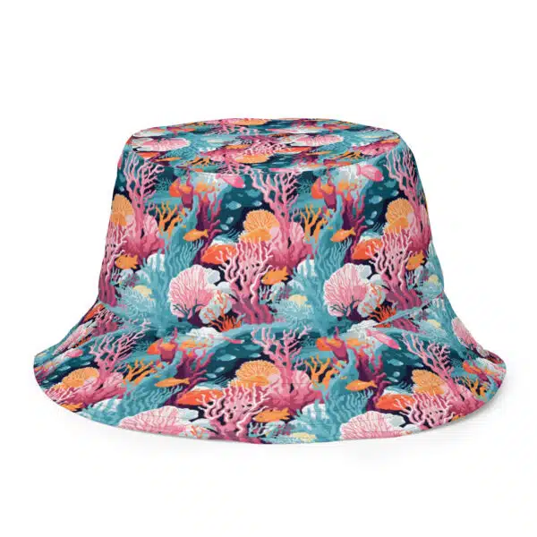 Seascape Corals - Reversible bucket hat