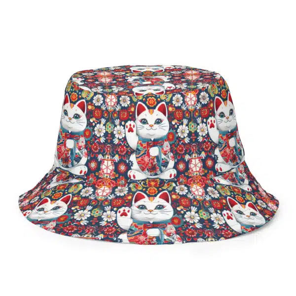 KawaiiFlip Cap Maneki Onigri - Reversible bucket hat