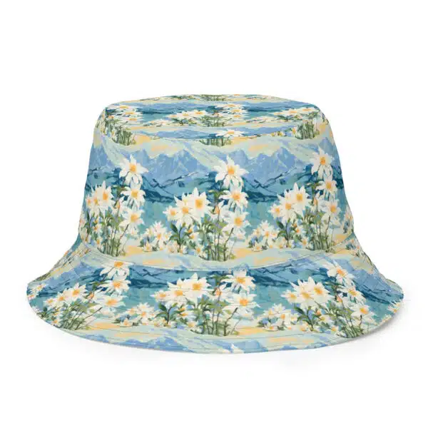 Edelweiss Elegance & Lotus Legacy - Reversible bucket hat