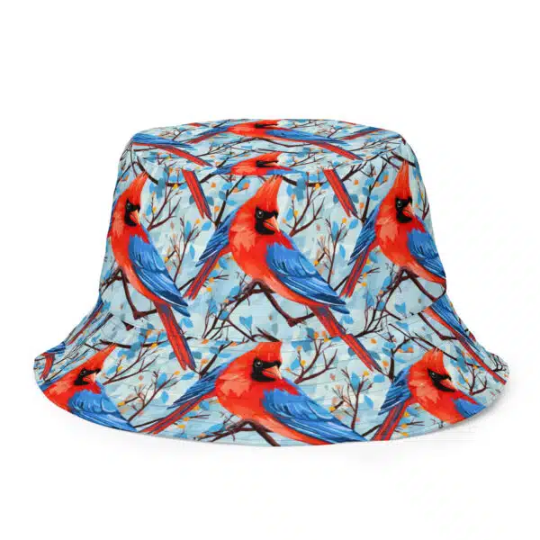 CelestialWing: Cardinal and Cosmos - Reversible Bucket Hat