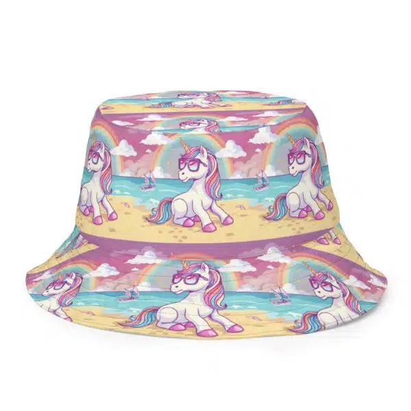 Unicorn Daydream Reversible bucket hat