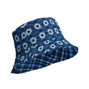 IndiGlow Tartan & Shibori - Reversible bucket hat