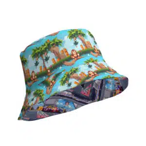 ArcadeFlip Donkey Daytona Reversible bucket hat