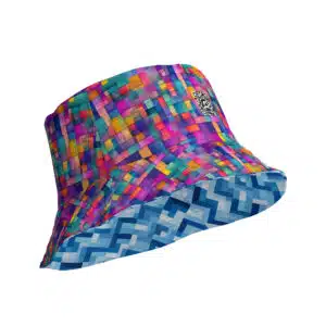 Optic Echoes & Neon Dreams - Reversible bucket hat