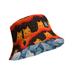 Arctic Allure & Volpine Vibrance - Reversible bucket hat
