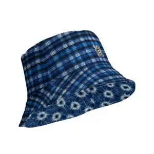 IndiGlow Tartan & Shibori - Reversible bucket hat