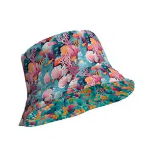Seascape Corals - Reversible bucket hat