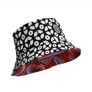 Heartbeat OpArt - Reversible bucket hat
