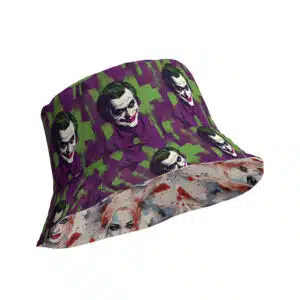 Villainous Vogue: Joker and Harley Reversible bucket hat