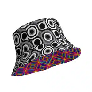 OpArt Odyssey - Reversible bucket hat