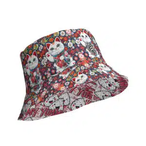 KawaiiFlip Cap Maneki Onigri - Reversible bucket hat
