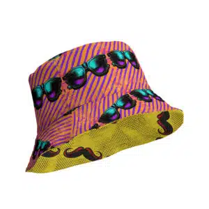 PopVision Duo: Shades & Staches Reversible bucket hat