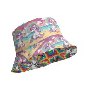 Unicorn Daydream Reversible bucket hat